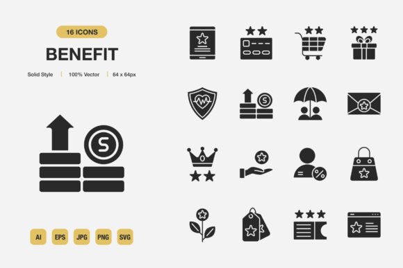 Benefit Solid Icons: Graphics and Icons for Modern Design