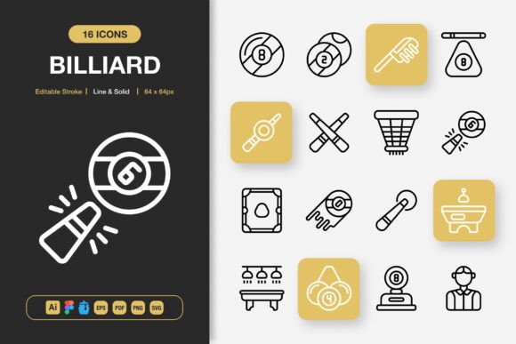 Billiard Icons Review