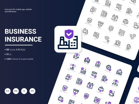Business Insurance Icon Pack: Graphics and Icons for Local Branding