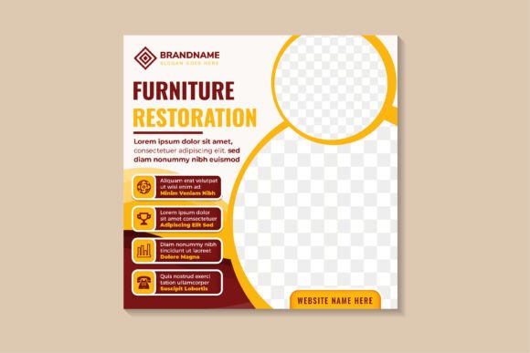 Furniture Restoration Square Banner Graphics