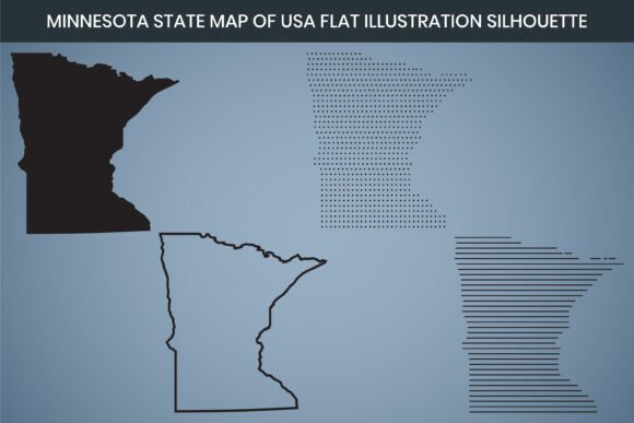 Minnesota State Hand Drawn Outline Map Graphics Freebies