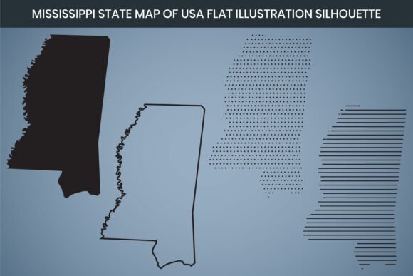 Mississippi State Hand Drawn Outline Map Graphics Freebies