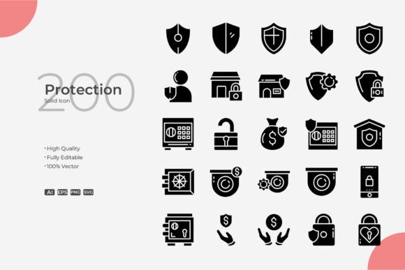 Protection Solid: Graphic Design Asset for Modern Designers