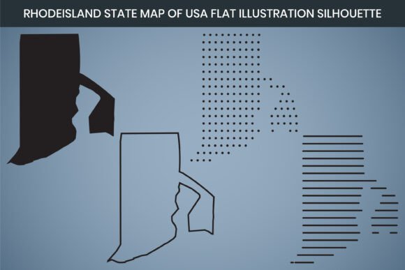 RhodeIsland State Hand Drawn Outline Map