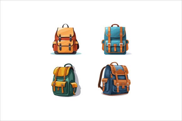 School Bag Vector Illustration for Crafts and Graphics