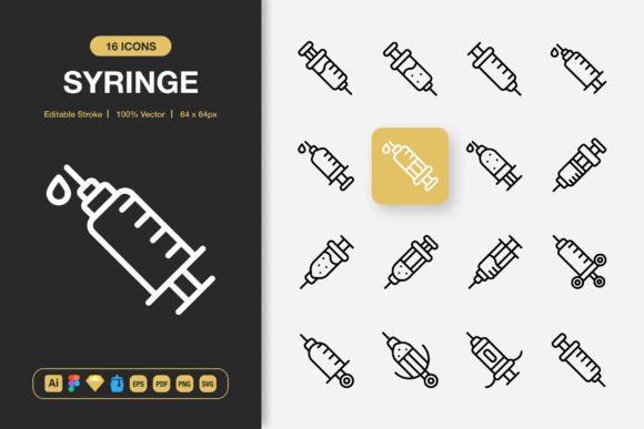 Syringe Icons: Graphics and Icons for Modern Design