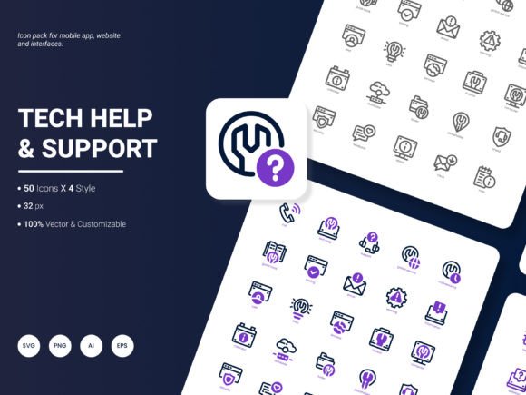 Tech Help and Support Icon Pack